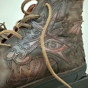 Frye Boots Men’s Gates High Wolf Tattoo Boots Men’s Size 9